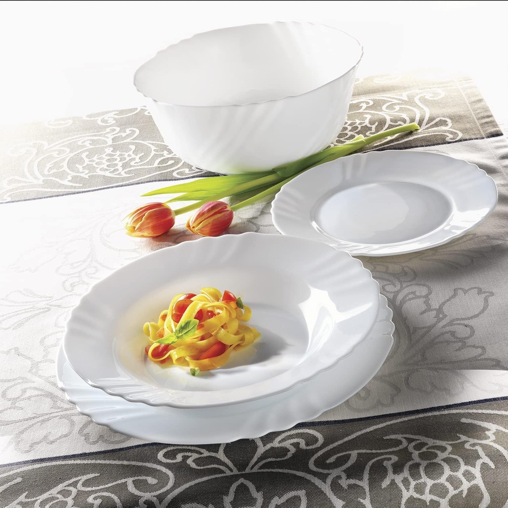Bormioli Rocco Saladier Ero blanc 23 cm, verre opale,