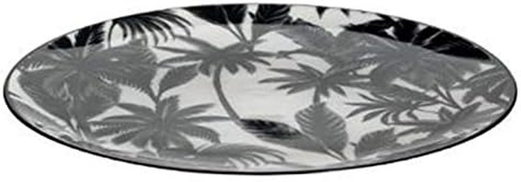 2250 - Secret de Gourmet - Assiette à Dessert Jangal 22cm Noir & Blanc