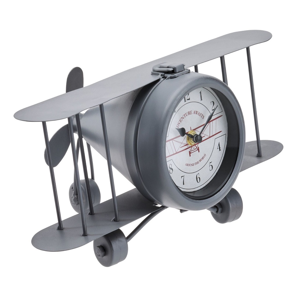 HORLOGE AVION 15X30X8 METAL
