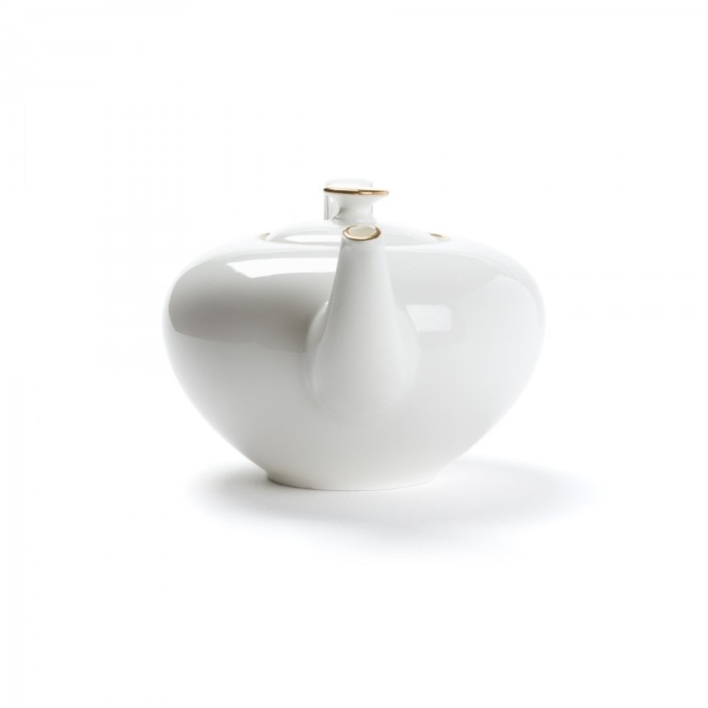 18315-THÉIÈRE PORCELAINE - CONCORDE - 1L - LISERÉ OR