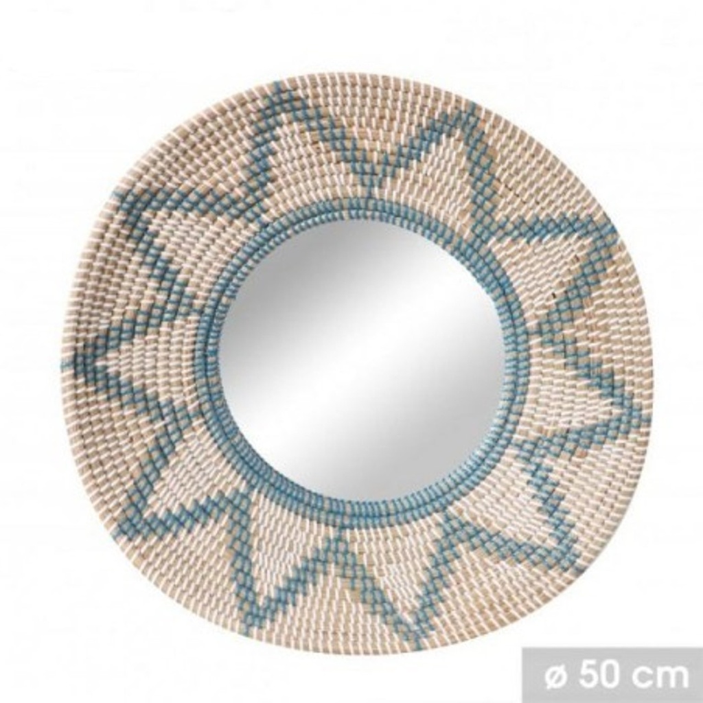 33824-SALMA MIRROIR EN JONC 50 CM
