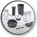 Moulinex Centrifugeuse Easy Fruit Appareil Extracteur de Jus Fruits ou Légumes 2 Vitesses Capacité 2L 800W Métal
