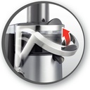 Moulinex Centrifugeuse Easy Fruit Appareil Extracteur de Jus Fruits ou Légumes 2 Vitesses Capacité 2L 800W Métal