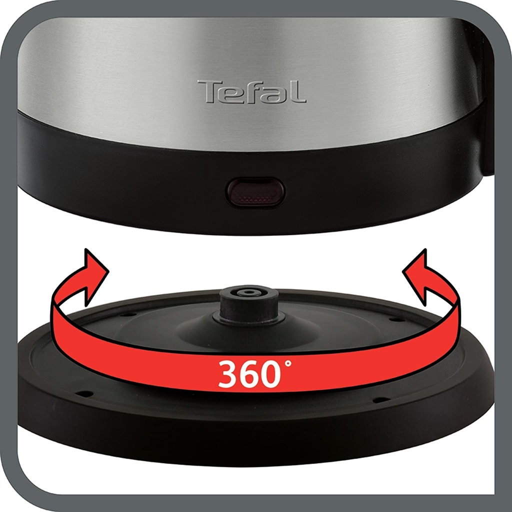 TEFAL Bouilloire INOX COMPACT 1.2L Bouilloire électrique Bouilloire sans fil Bouilloire inox