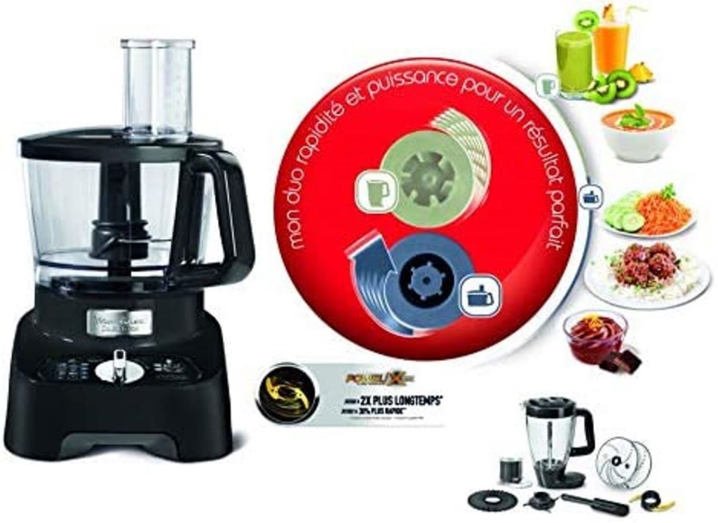 MOULINEX ROBOT DOUBLE FORCE NOIR 3L 1000W