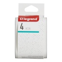FICHE MULTIPLE STD 4X2P 6A B/GRIS 49400 LE