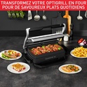 Tefal Optigrill+ XL Grill viande, Cuisson automatique, 9 programmes, Contrôle température, Mode manuel et décongélation, Surface de cuisson XL