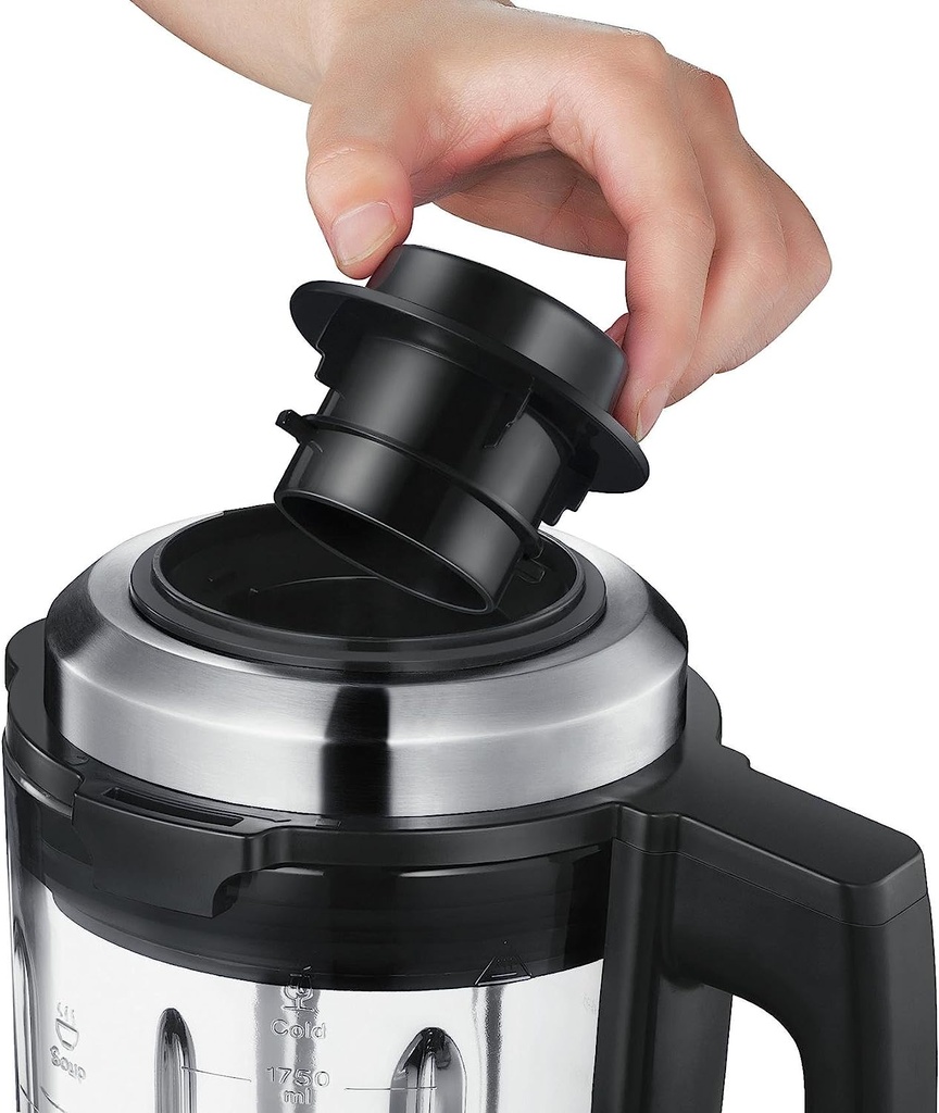 Moulinex Blender Chauffant Ultrablend Cook Mixeur Électrique Bol Verre Capacité 2L Soupe Coulis Compote Lait