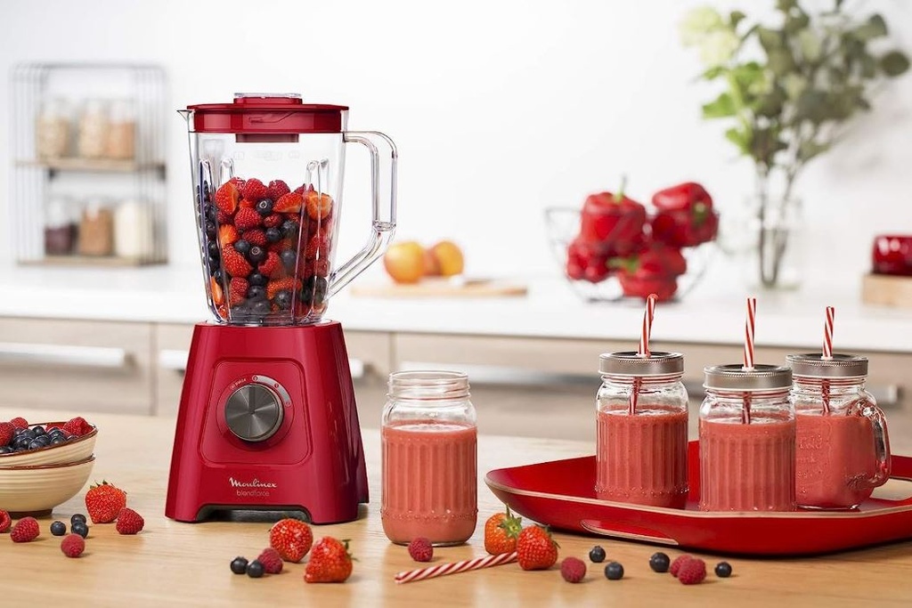 Moulinex Blender Blendforce, 600 W, 2 vitesses + fonction Pulse, Capacité totale de 2 L