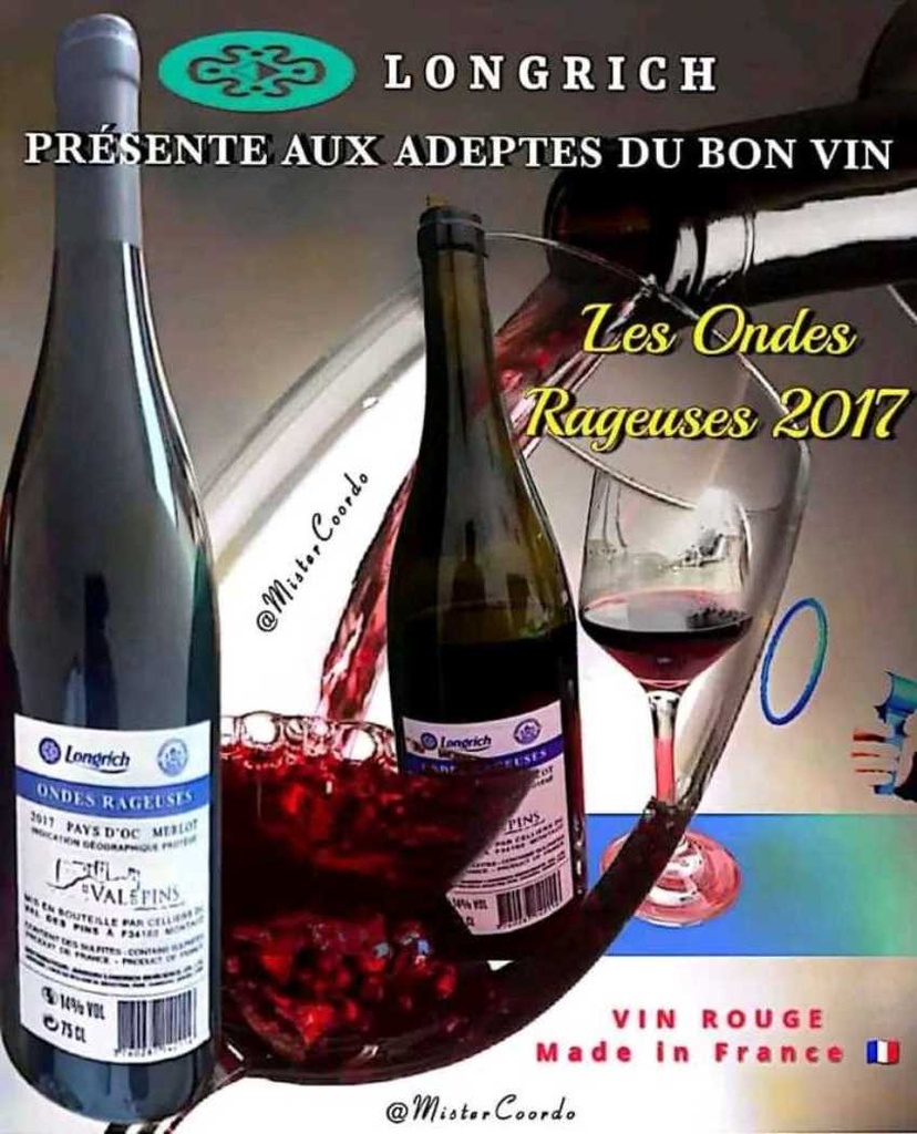 Vin Rouge ONDES RAGEUSES Longrich