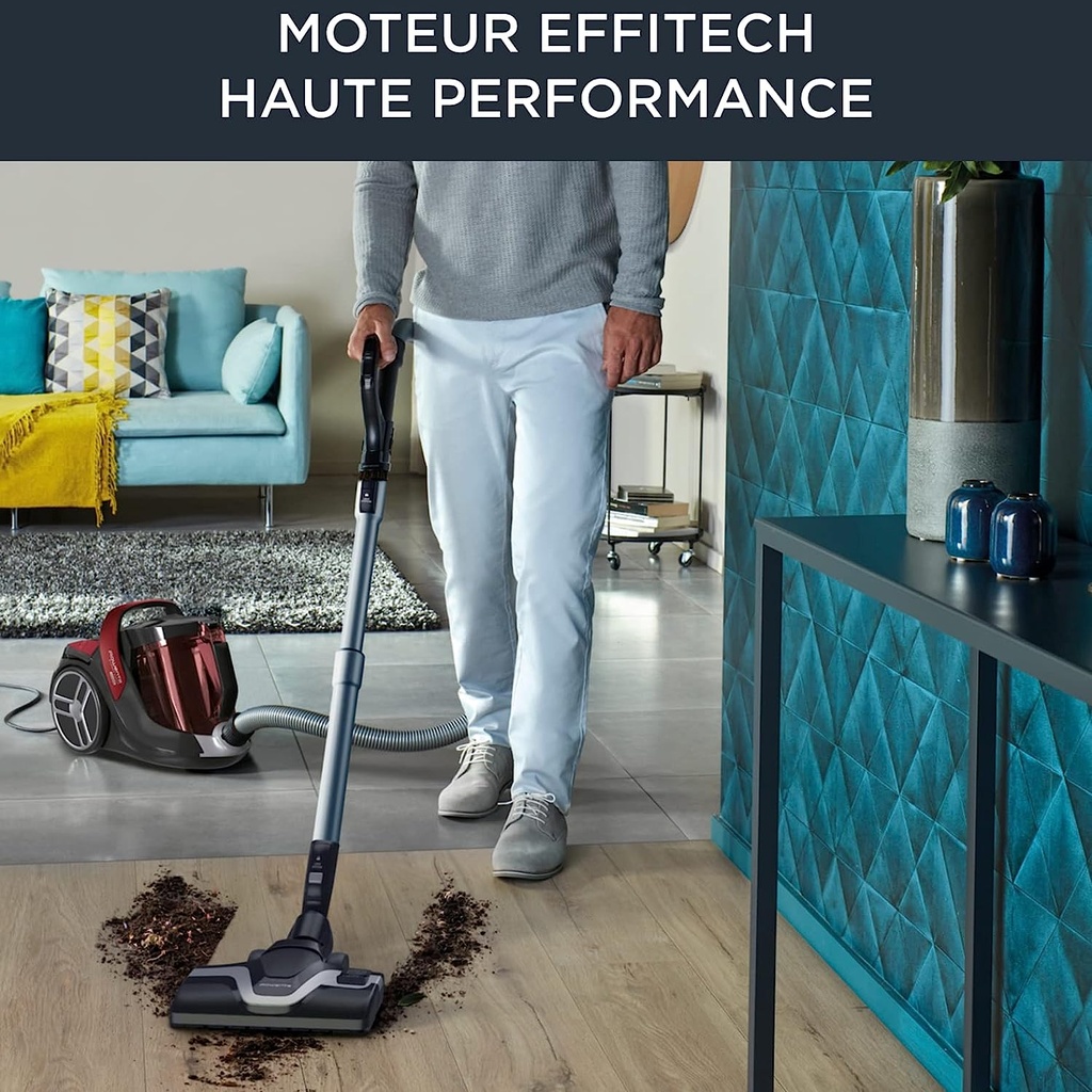 Rowenta Swift Power Cyclonic Aspirateur Sans Sac Compact Capacité 1,5 L Brosse Parquet