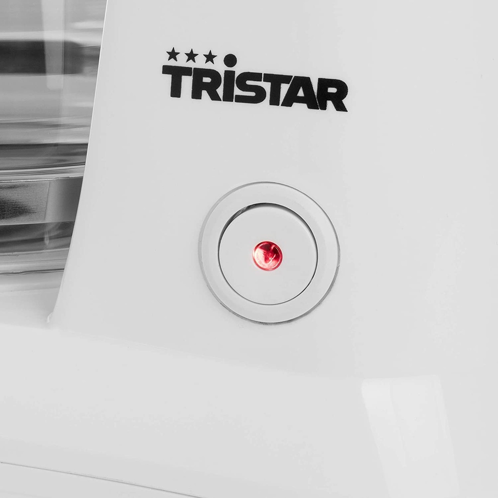 Cafetière électrique Tristar - Volume : 1,25 litre, 12 Tasses - Système anti-goutte - Verseuse en verre - Blanc