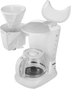 Cafetière électrique Tristar - Volume : 1,25 litre, 12 Tasses - Système anti-goutte - Verseuse en verre - Blanc