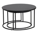 ABEL TABLE BASSE DOUBLE GIGOGNE NOIR