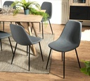 CHAISE EN TISSU GRIS