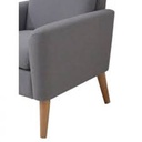 CHILLY FAUTEUIL TISSU GRIS CLAIR