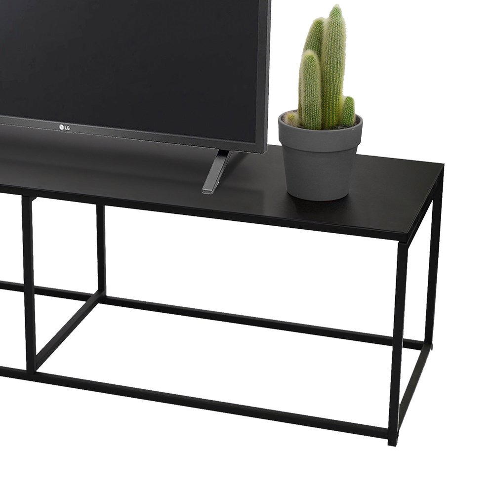 MEUBLE TV EN METAL NOIR 140X40X40 CM