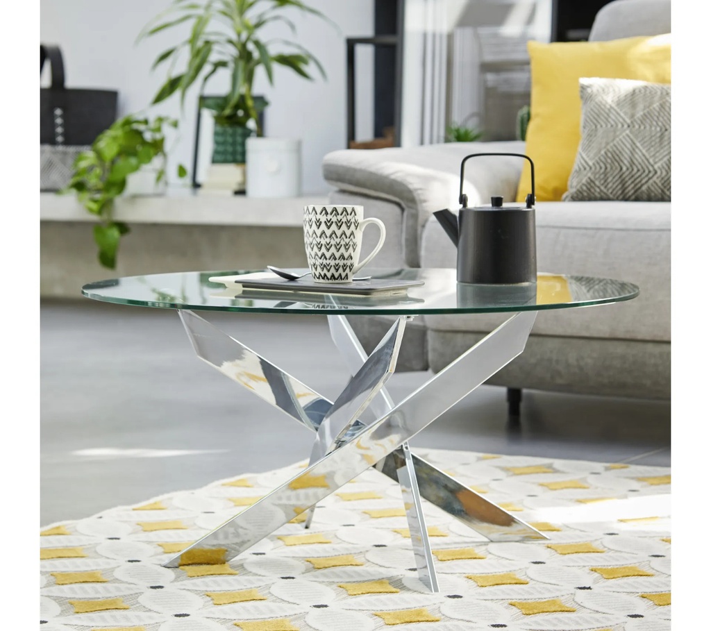 PIVOT TABLE BASSE RONDE TRANSPARENTE