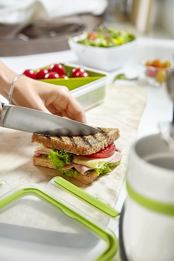 Tefal - Masterseal to go - Boîte Sandwich à Compartiments - 0.85 L - Vert