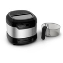 Moulinex Super Uno Friteuse 2,2L Capacité 1,5 kg frites 1900 W Thermostat ajustable Ouverture automatique Nettoyage Facile Cuve anti-adhésive amovible Filtre anti-odeur Anti-projection GRIS/NOIR
