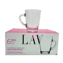 2 LAV-VEGA MUG EN VERRE 230 CC
