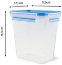 Tefal Masterseal fresh food Container, Rectangle, 1.6 Liter, Blue / Clear