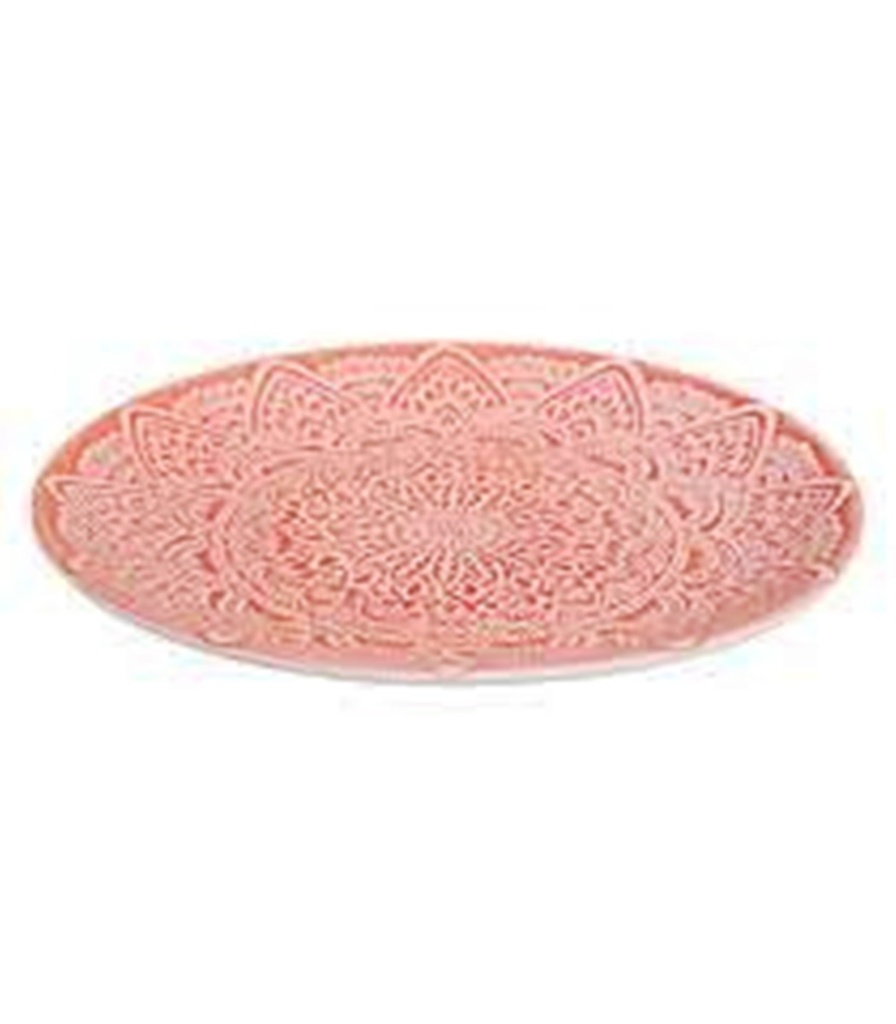 ASSIETTE PLATE MANDALA ROUGE 27CM