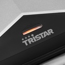 Tristar Grill à Contact Grille, Viande, panini, Couvercle Flottant-Bac récupérateur de Graisses, Métal, Noir