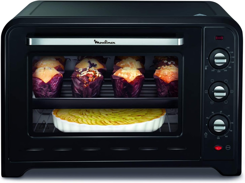 MOULINEX FOUR INOX à convection électrique, 60 Litres, 7 Programmes.