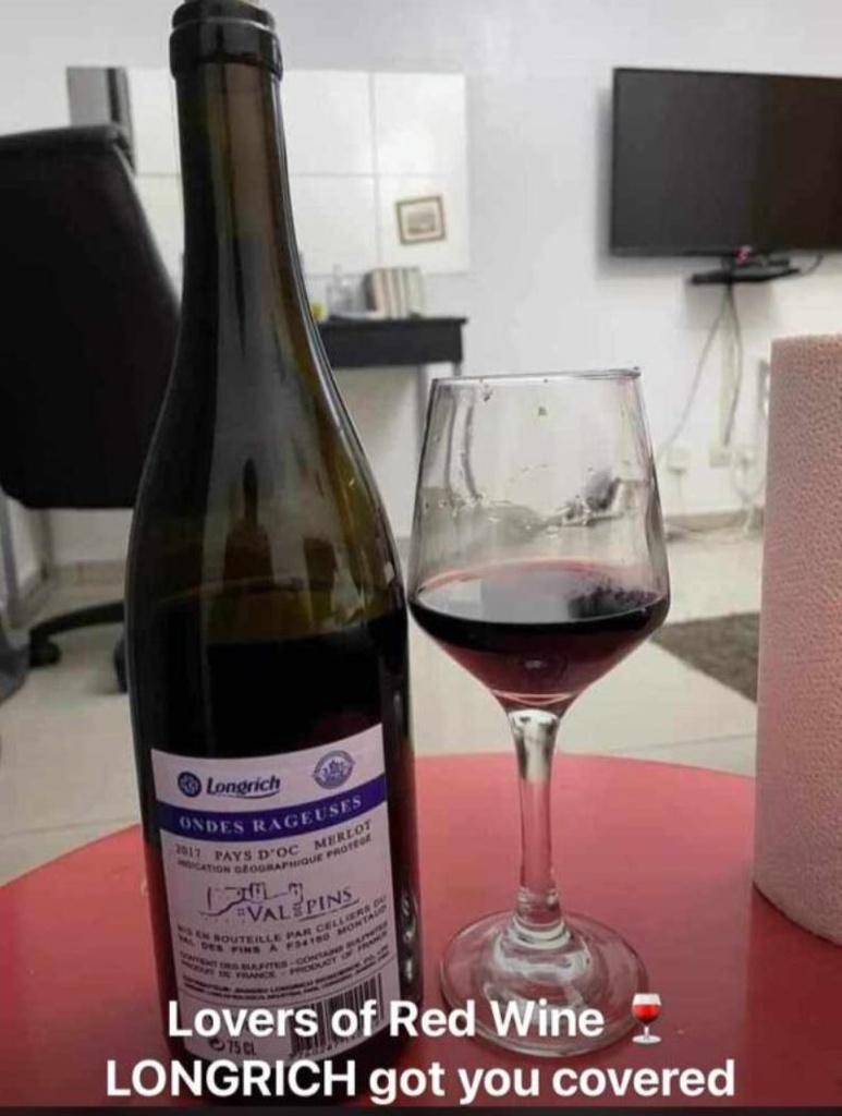 Vin Rouge ONDES RAGEUSES Longrich
