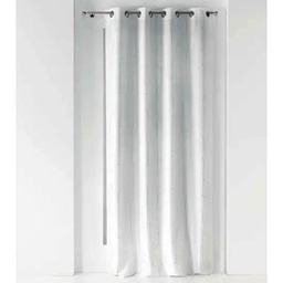 RIDEAUX A EUILLETS 140X260 DOMEA BLANC