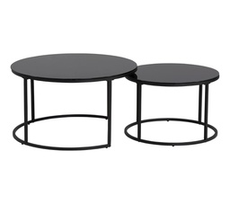 [10160] ABEL TABLE BASSE DOUBLE GIGOGNE NOIR