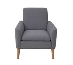 [25282] CHILLY FAUTEUIL TISSU GRIS CLAIR