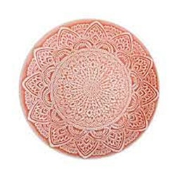 [9387] ASSIETTE PLATE MANDALA ROUGE