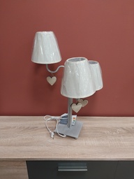 [25652] 25652-METAL TABLE LAMP WITH 3 HEADS